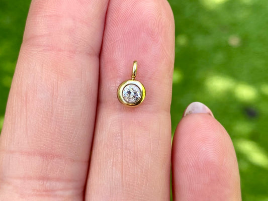 9ct Gold Diamond Solitaire Pendant
