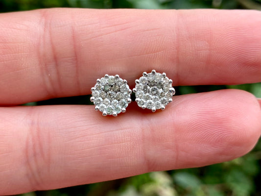 9ct Gold Diamond 1.00ct Earrings
