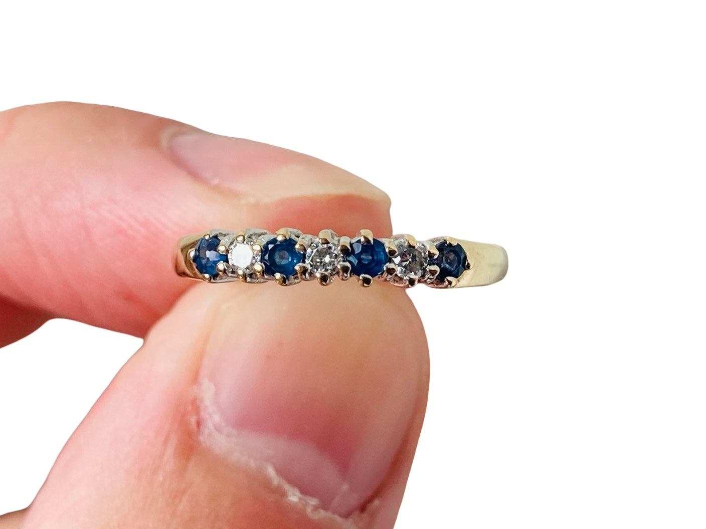 9ct Gold Sapphire & Diamond Ring