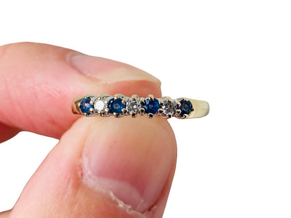 9ct Gold Sapphire & Diamond Ring