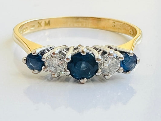 18ct Gold Sapphire & Diamond Ring