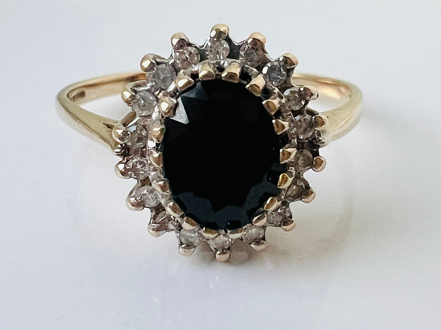 9ct Gold Sapphire & Diamond Ring