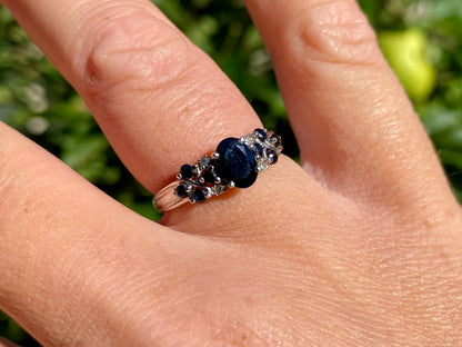 9ct Gold Sapphire & Diamond Ring