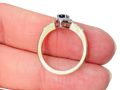 9ct Gold Sapphire & Diamond Ring