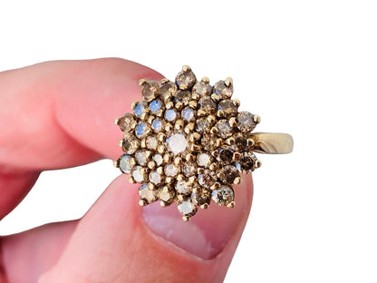 9ct Gold 1.95ct Champagne Diamond Ring