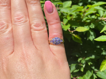 9ct Gold Tanzanite & Diamond Ring