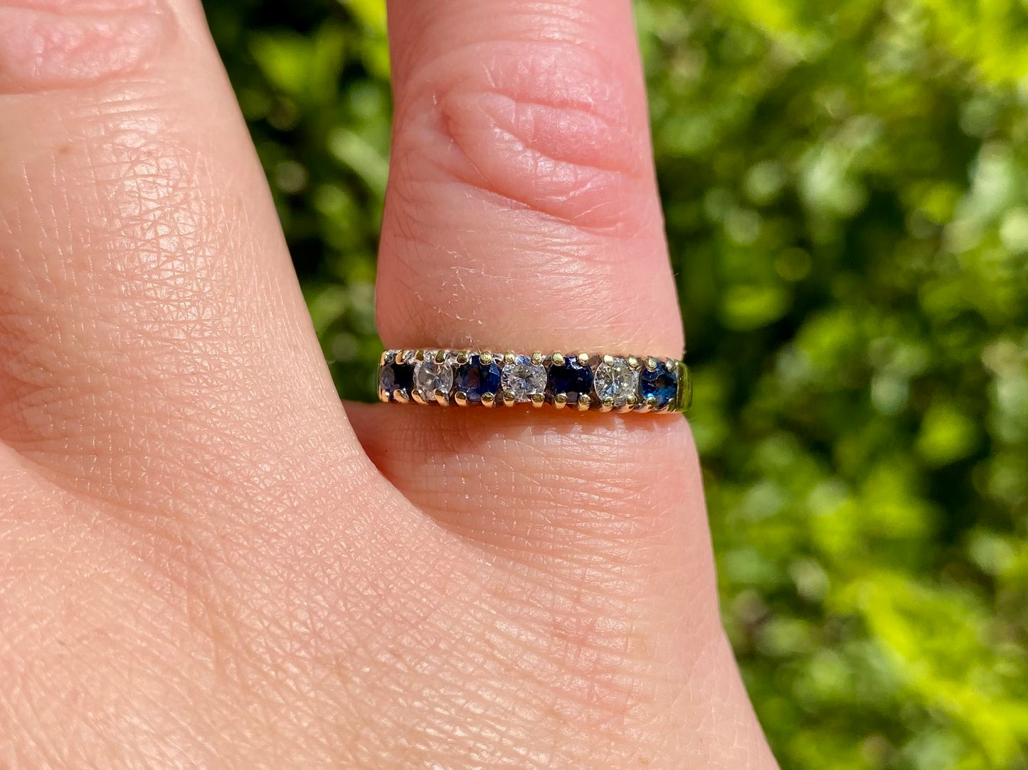 Vintage 18ct Gold Sapphire & Diamond Ring