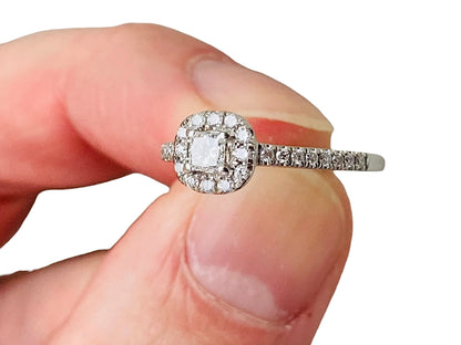18ct Gold Diamond Halo Ring
