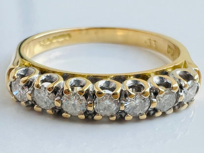 18ct Gold Seven-Stone 0.33ct Diamond Ring