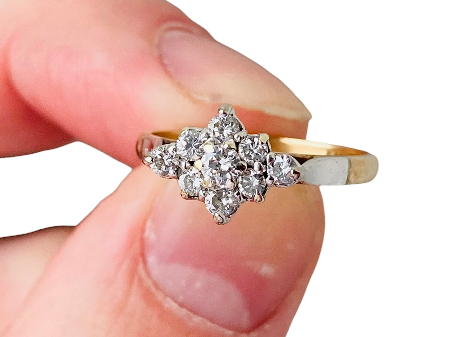 Vintage 9ct Gold 0.41ct Diamond Ring