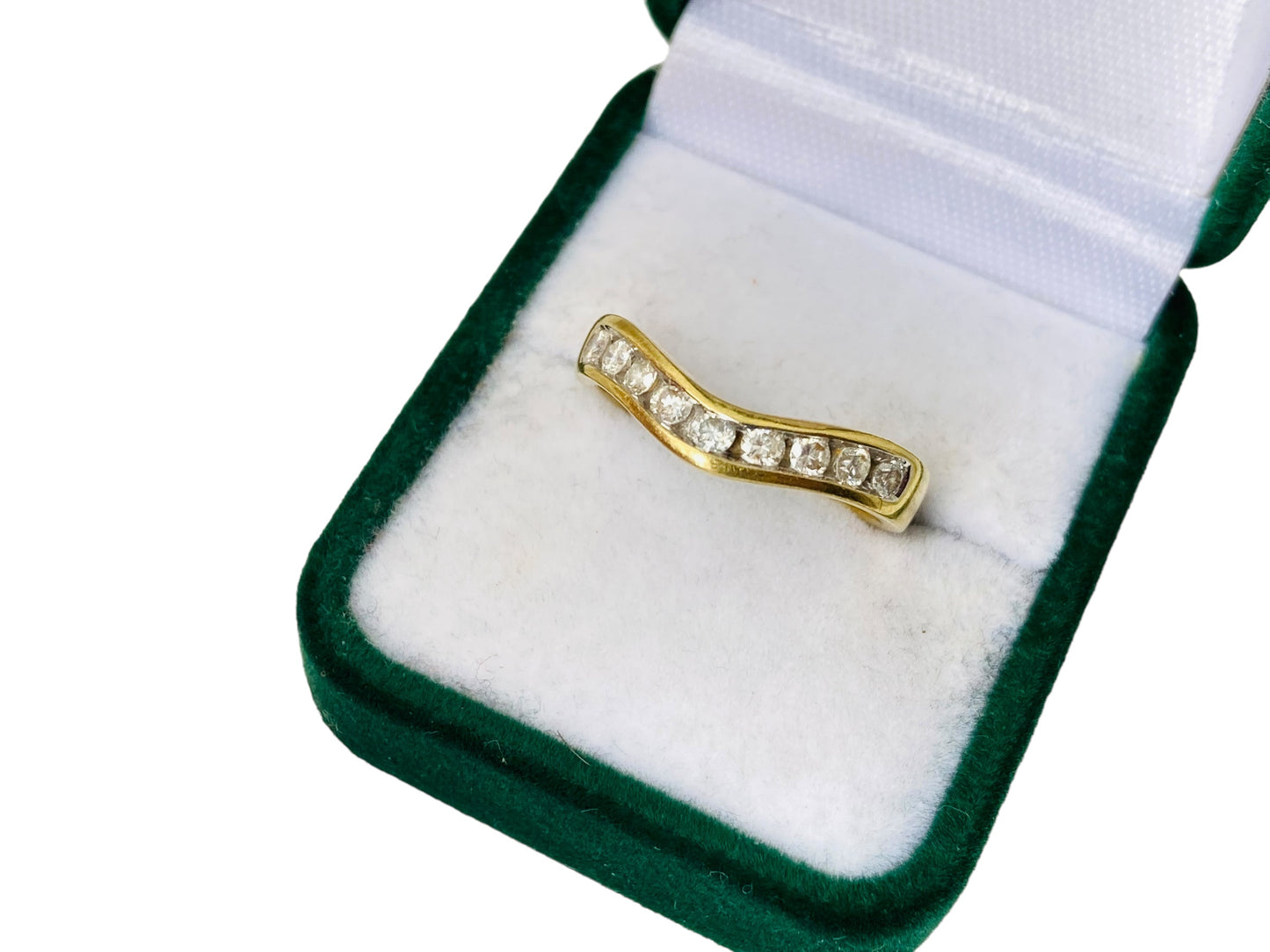 18ct Gold Diamond Wishbone Ring