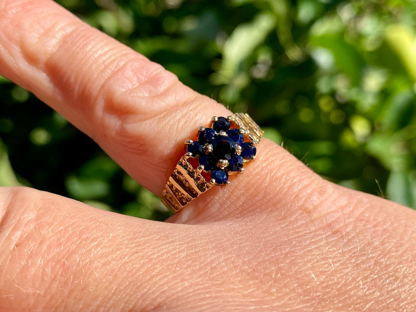 Vintage 9ct Gold Sapphire Ring