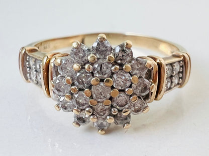 9ct Gold Diamond Cluster Ring
