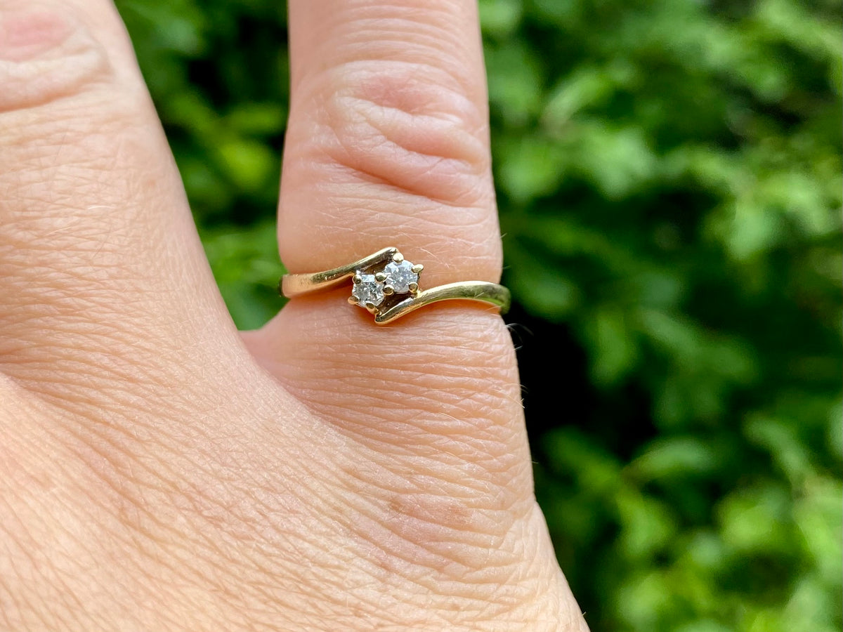 9ct Gold Toi Et Moi Two-Stone Diamond Ring