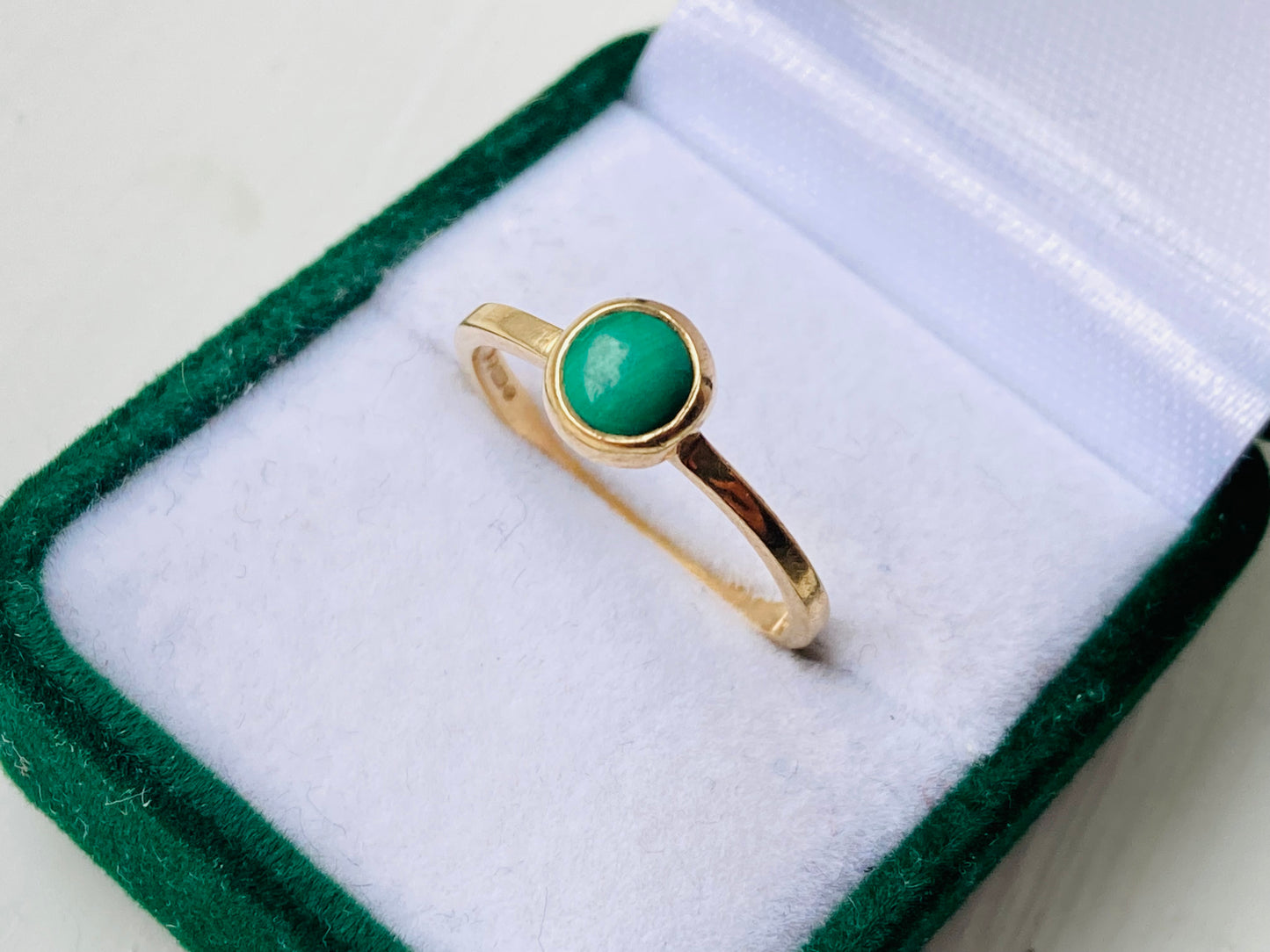 9ct Gold Malachite Ring