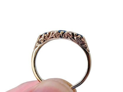 9ct Gold Sapphire & Diamond Ring