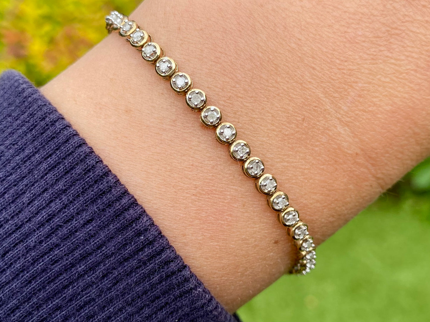 9ct Gold Diamond Bracelet