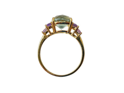 9ct Gold Green & Purple Amethyst Ring