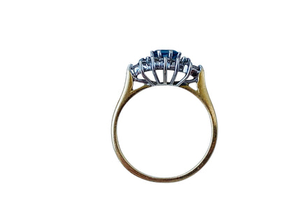Vintage 18ct Gold Sapphire & Diamond Ring