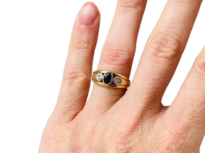 9ct Gold Sapphire & Diamond Ring