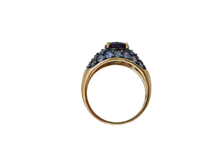 9ct Gold Amethyst & Iolite Ring