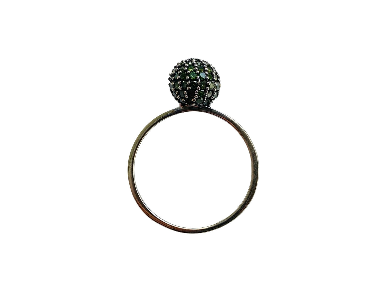 9ct Gold Green Diamond Ring