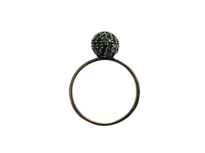 9ct Gold Green Diamond Ring