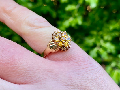 9ct Gold Orange Sapphire Ring