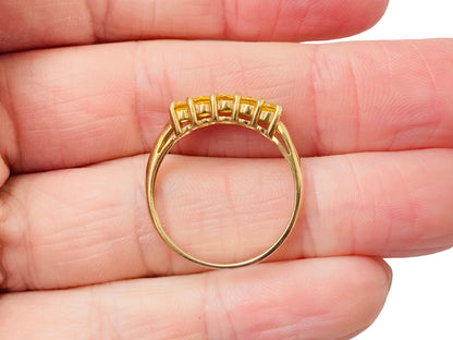 9ct Gold Yellow Sapphire Ring