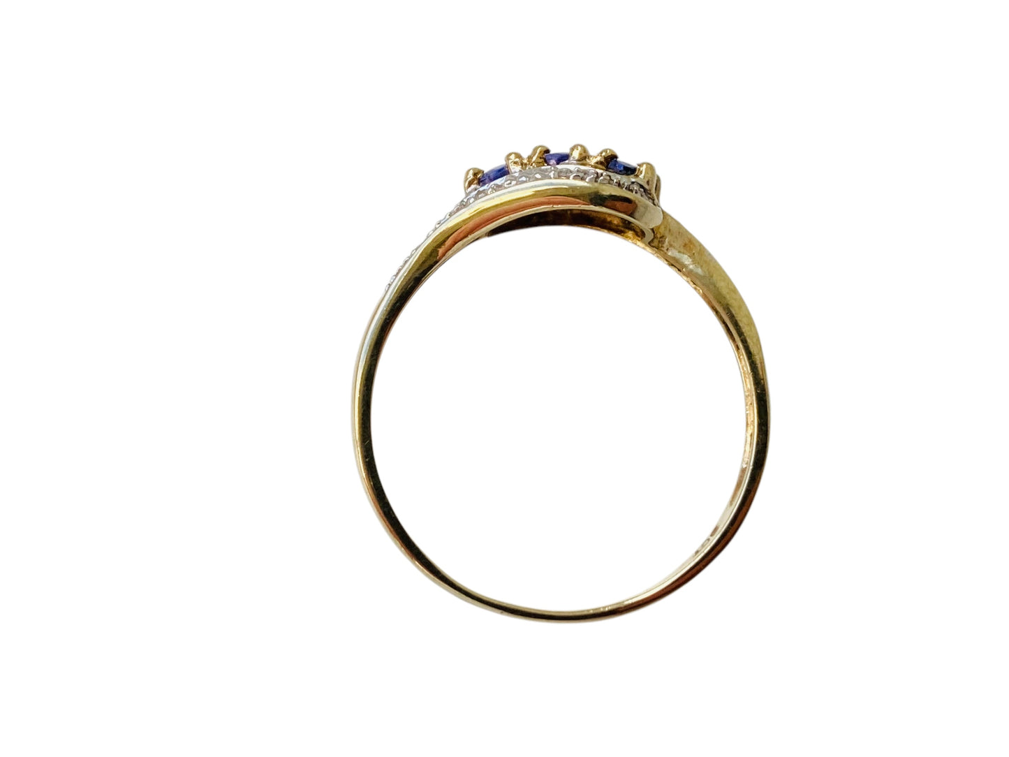 9ct Gold Tanzanite & Diamond Ring