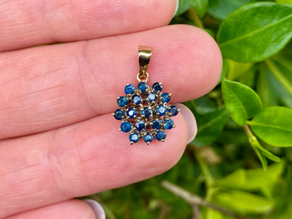 Vintage 9ct Gold Sapphire Pendant