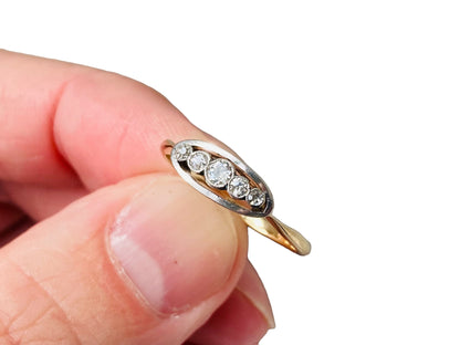 Antique Art Deco 18ct Gold Diamond Ring