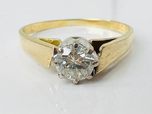 Vintage 18ct Gold Diamond 0.50ct Solitaire Ring