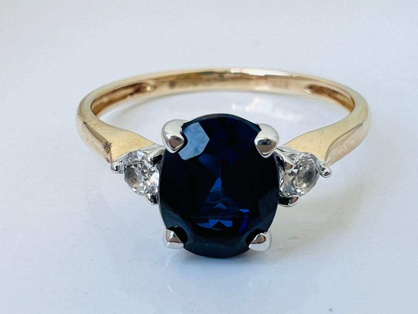 9ct Gold Synthetic Sapphire Ring