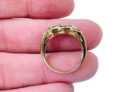 9ct Gold Sapphire, Ruby, Emerald & Diamond Ring