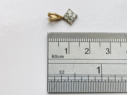 9ct Gold Four Stone Diamond Pendant