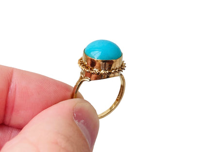 Vintage 9ct Gold Turquoise Ring