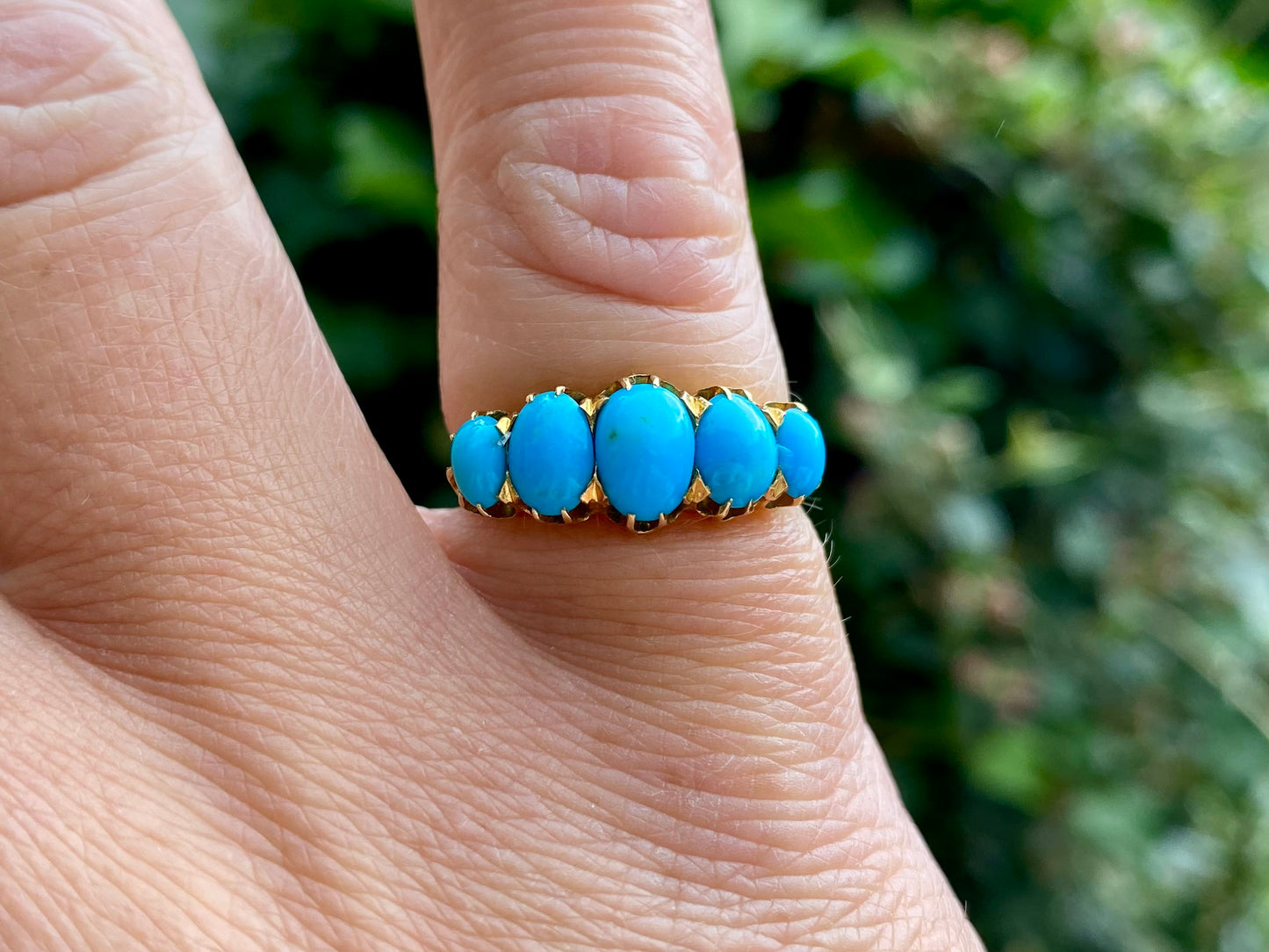 Antique 18ct Gold Turquoise Ring