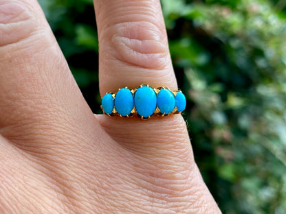 Antique 18ct Gold Turquoise Ring