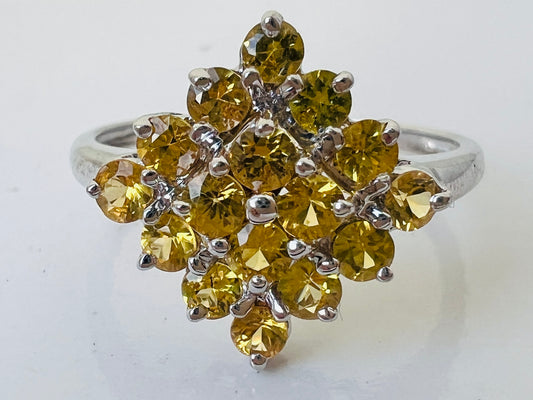 9ct Gold Yellow Sapphire Ring
