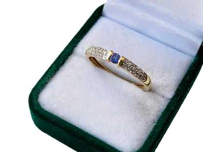 9ct Gold Tanzanite & Diamond Ring