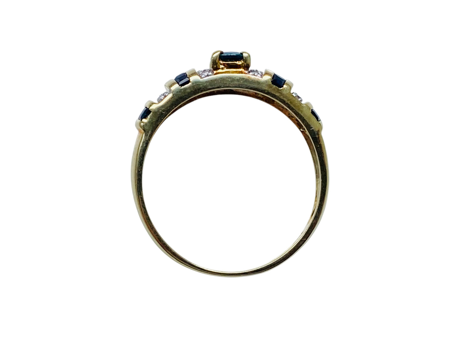 14ct Gold Sapphire & Diamond Ring