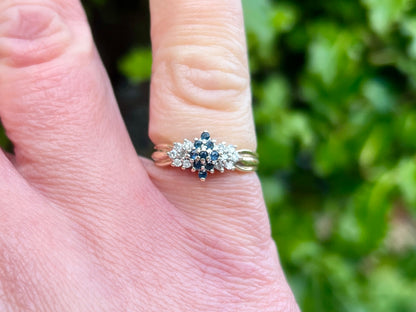 9ct Gold Sapphire & Diamond Ring