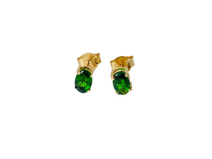 9ct Gold Diopside Earrings