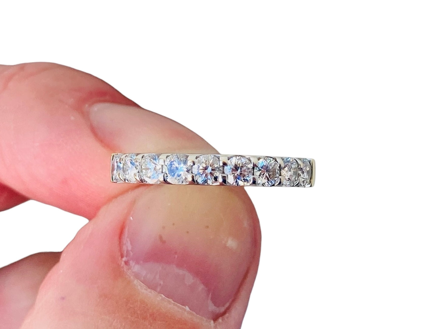 18ct Gold 0.75ct Nine-Stone Diamond Ring