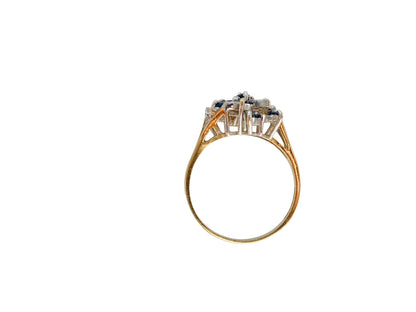 9ct Gold Sapphire & Diamond Ring