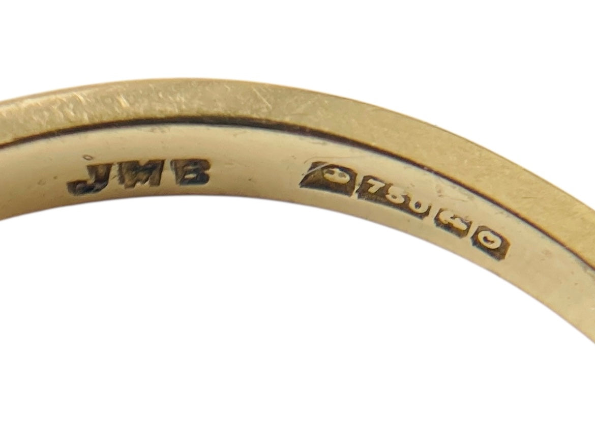 18ct Gold Sapphire & Diamond Trilogy Ring