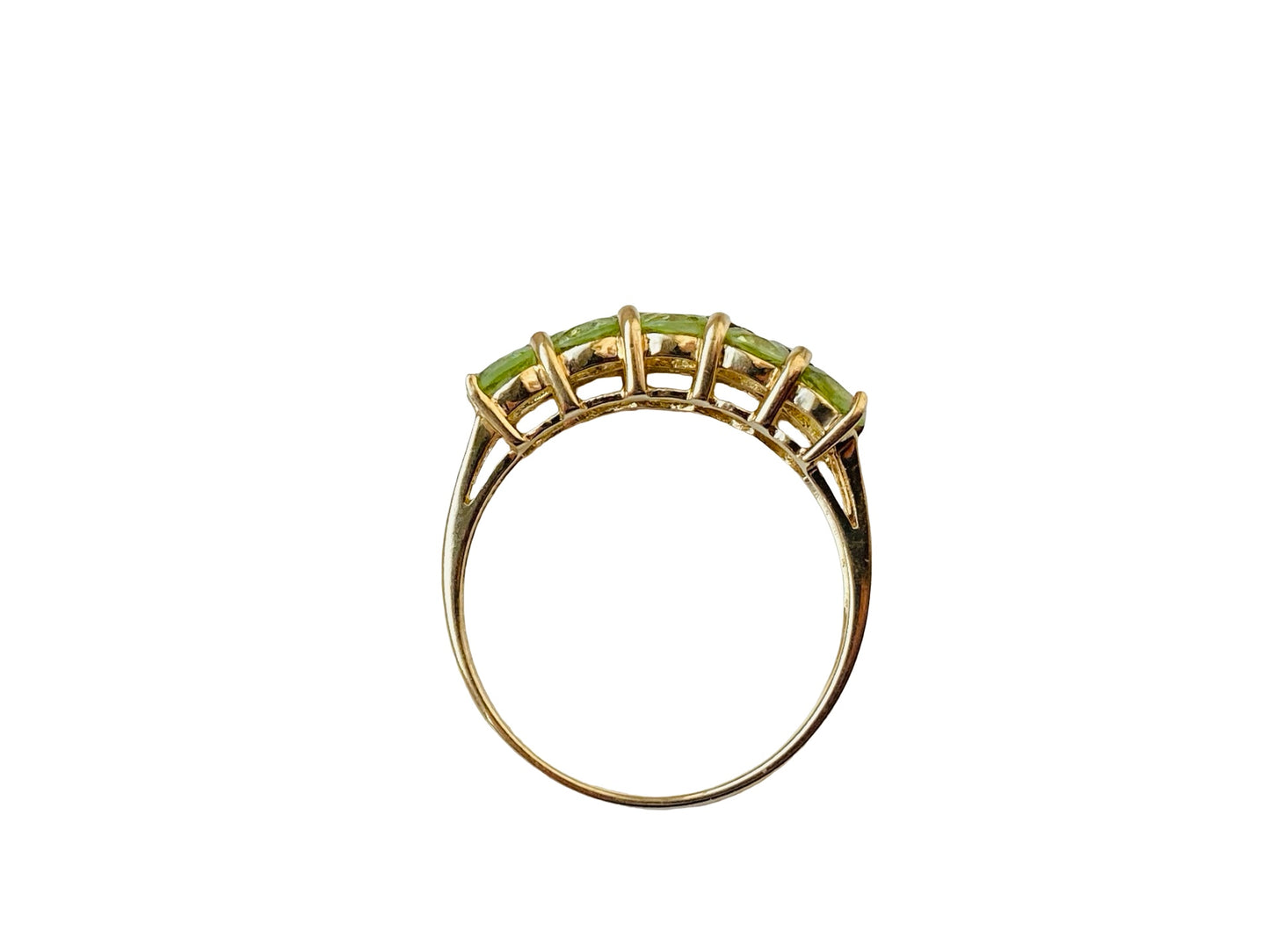 9ct Gold Peridot & Diamond Ring