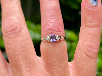 9ct Gold Tanzanite & Diamond Ring