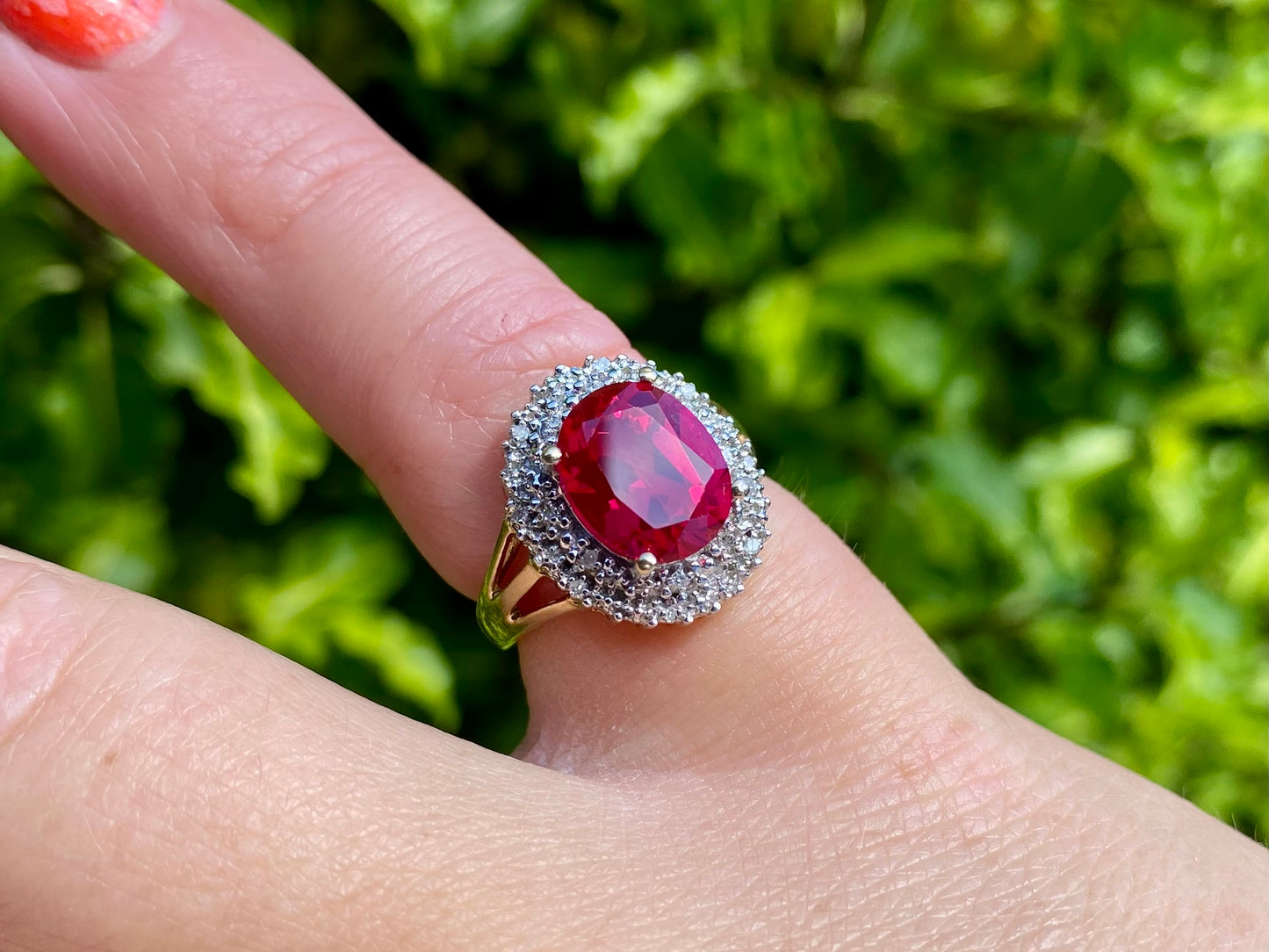 9ct Gold Ruby & Diamond Ring